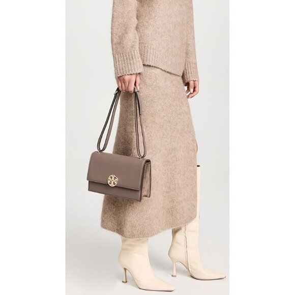 Tory Burch Miller Shoulder Bag Portobello Gray OS - Picture 16 of 16